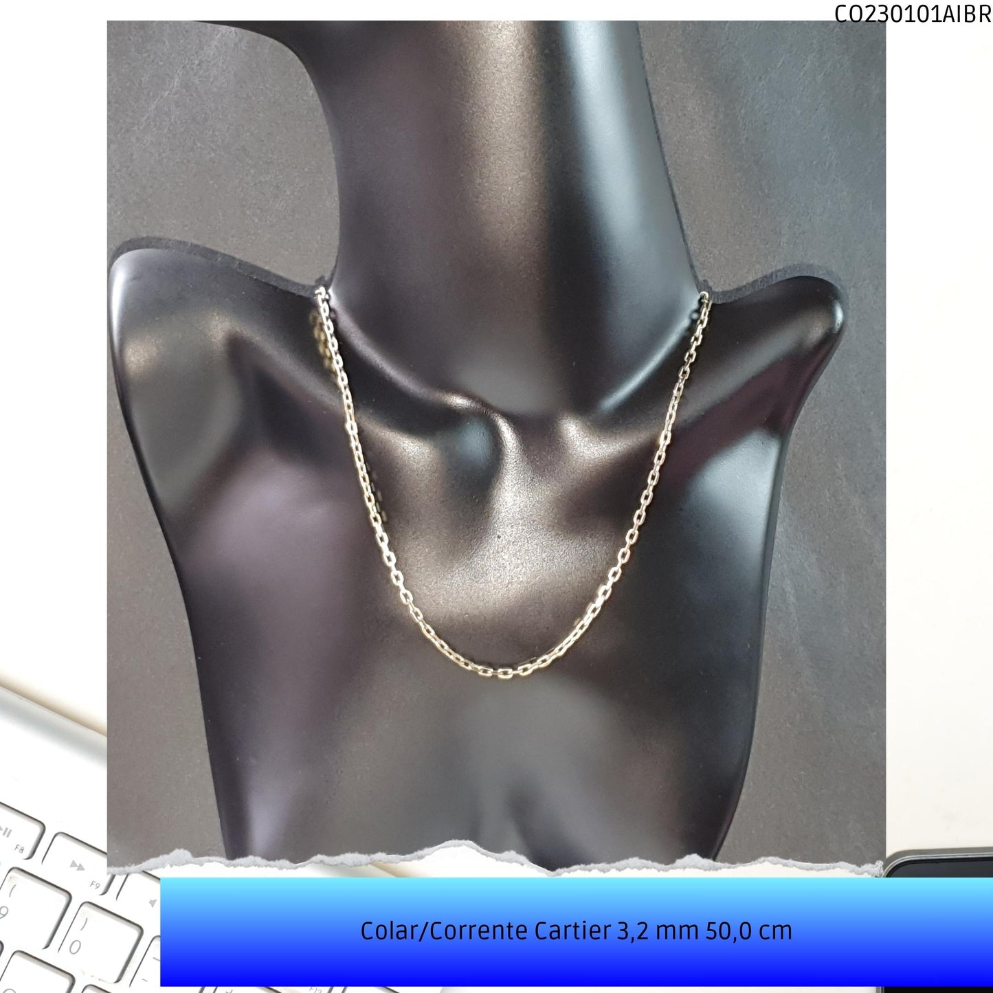 Colar/Corrente Cartier 3.2 mm 50.0 cm  - Código.: CO230101AIBR  - Peso.: 11.5 gr
