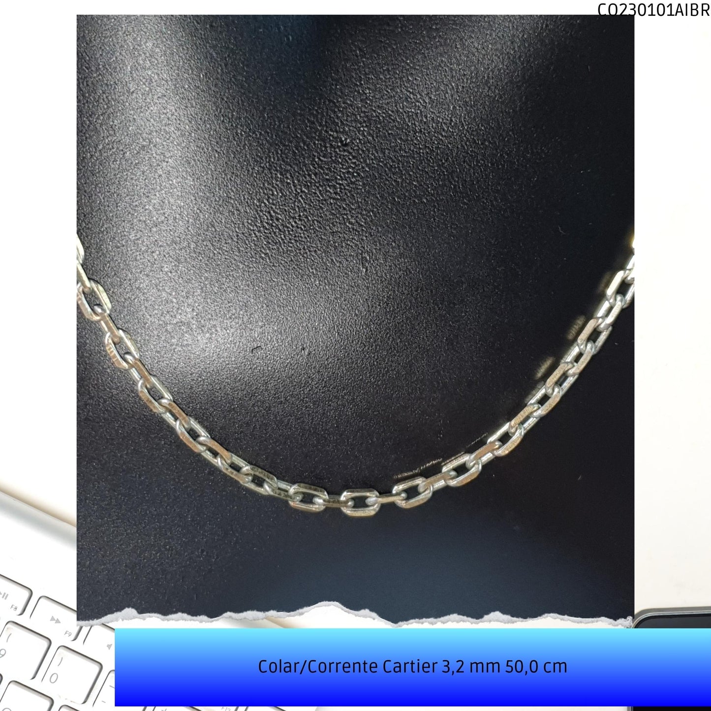 Colar/Corrente Cartier 3.2 mm 50.0 cm  - Código.: CO230101AIBR  - Peso.: 11.5 gr
