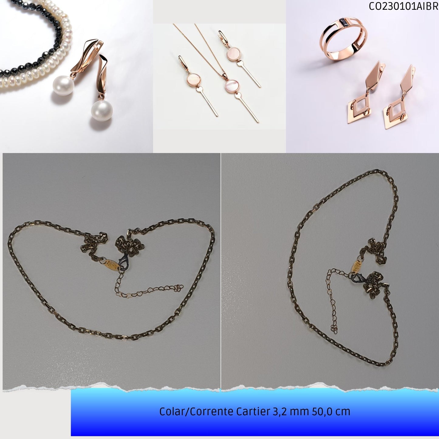 Colar/Corrente Cartier 3.2 mm 50.0 cm  - Código.: CO230101AIBR  - Peso.: 11.5 gr