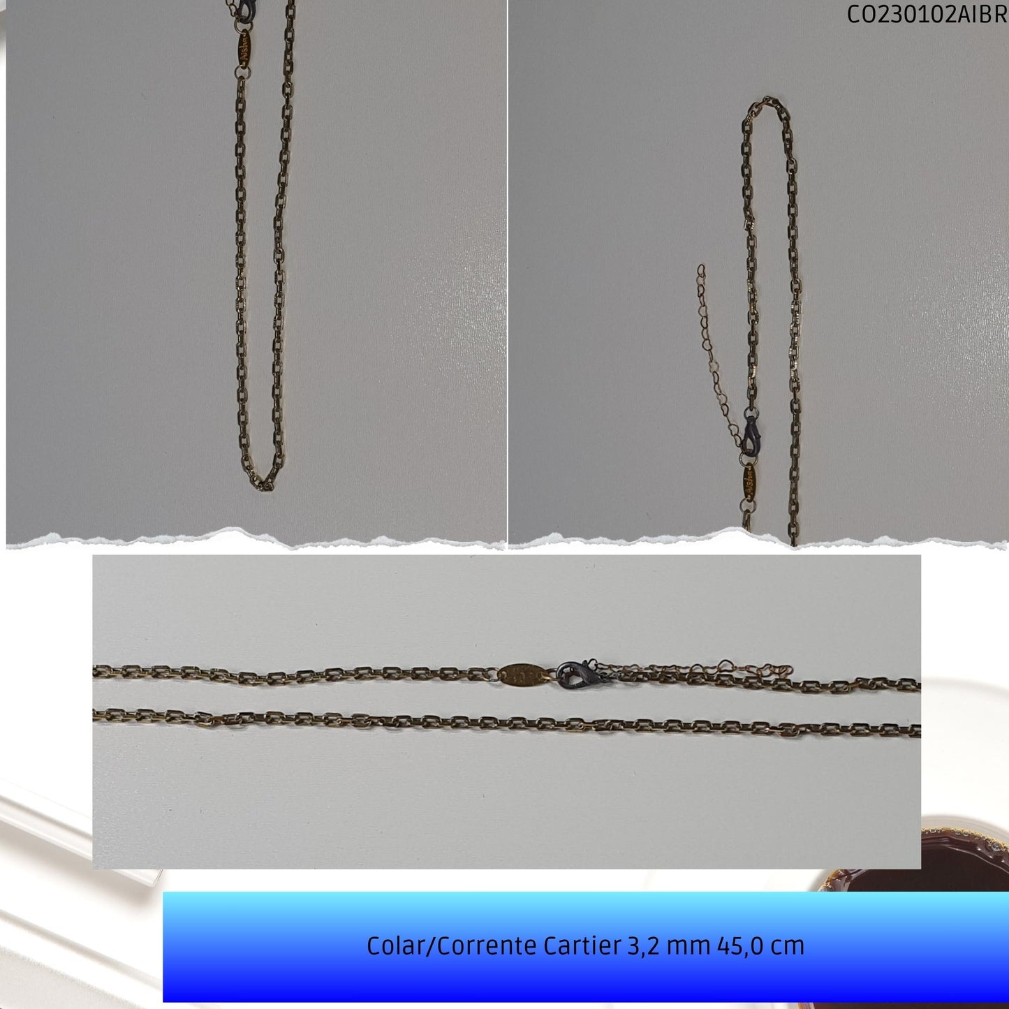 Colar/Corrente Cartier 3.2 mm 45.0 cm  - Código.: CO230102AIBR  - Peso.: 10.3 gr