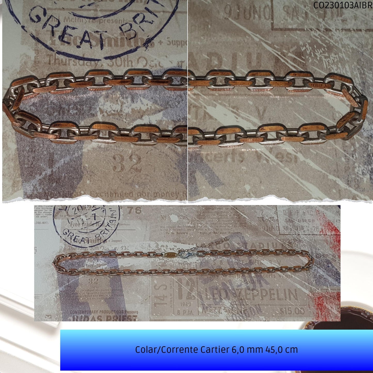 Colar/Corrente Cartier 6.0 mm 45.0 cm  - Código.: CO230103AIBR  - Peso.: 31.2 gr