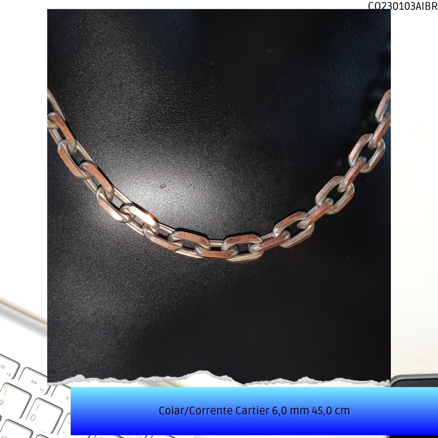 Colar/Corrente Cartier 6.0 mm 45.0 cm  - Código.: CO230103AIBR  - Peso.: 31.2 gr
