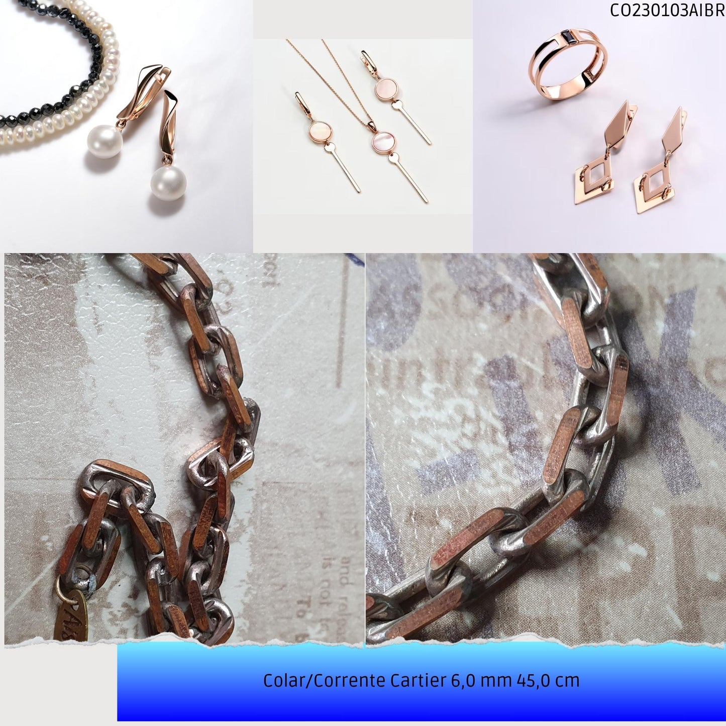 Colar/Corrente Cartier 6.0 mm 45.0 cm  - Código.: CO230103AIBR  - Peso.: 31.2 gr